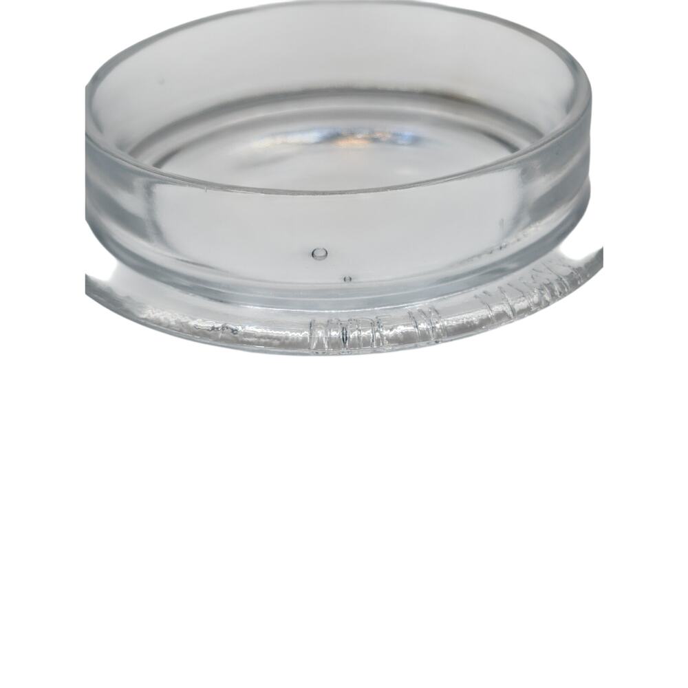 Vintage Clear Glass Small Cheese/Pate Serving Dish With Dome Cloche Lid - Picture 7 of 12